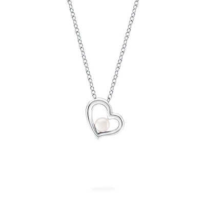 Freshwater Pearl Heart Pendant for Kids