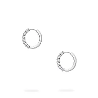 White Gold Diamond Hoop Earrings