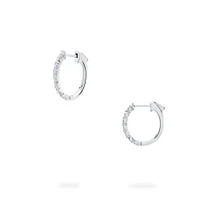 Oval Hoop Diamond Earrings