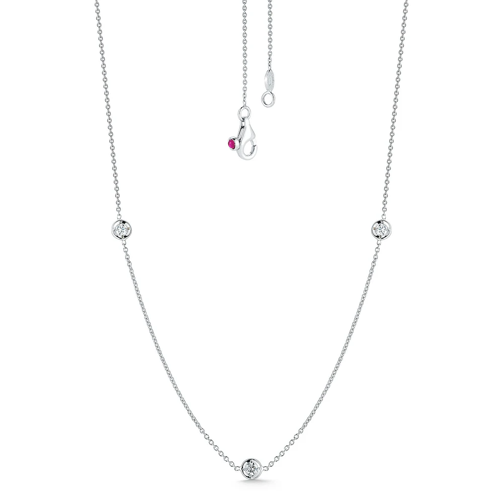 Diamonds by the Inch Gold -Row Station Diamond Necklace