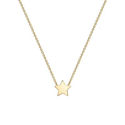 Yellow Gold Star Pendant for Kids