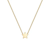 Yellow Gold Star Pendant for Kids