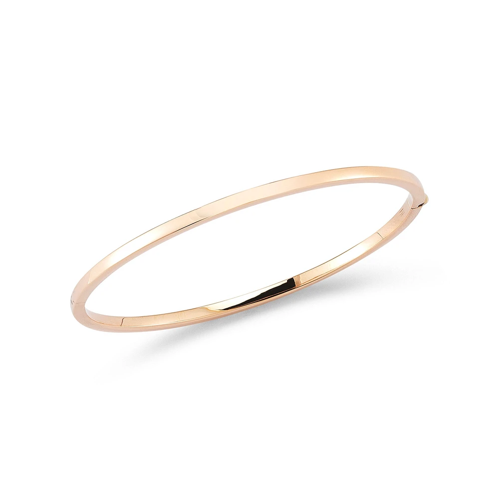 Basic Rose Gold Oval Bangle