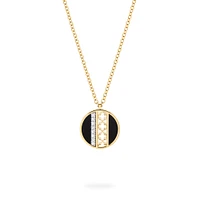 Onyx and Diamond Medallion Pendant