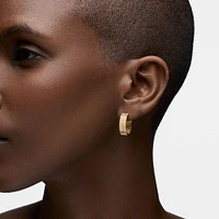 Yellow Gold Pleated Hoops