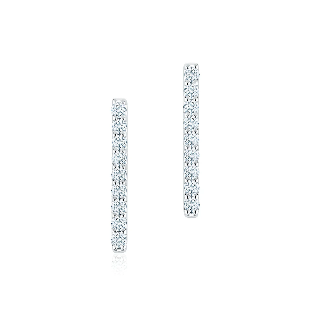 Diamond Bar Earrings