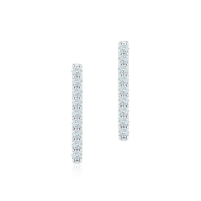 Diamond Bar Earrings