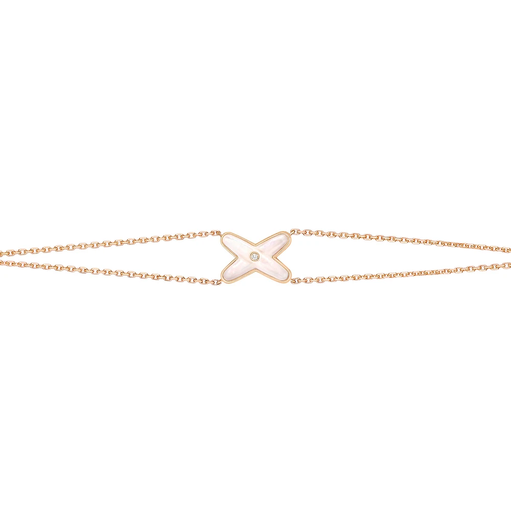 Jeux de Liens Rose Gold Mother-Of-Pearl Diamond Bracelet