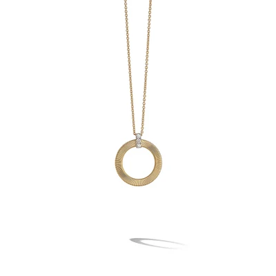 Masai Yellow Gold and Diamond Pendant