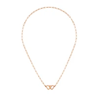 Double Coeurs R9 Rose Gold Necklace