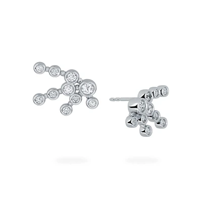 Diamond Bezel Stud Earrings