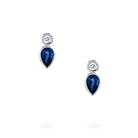 Sapphire and Diamond Stud Earrings