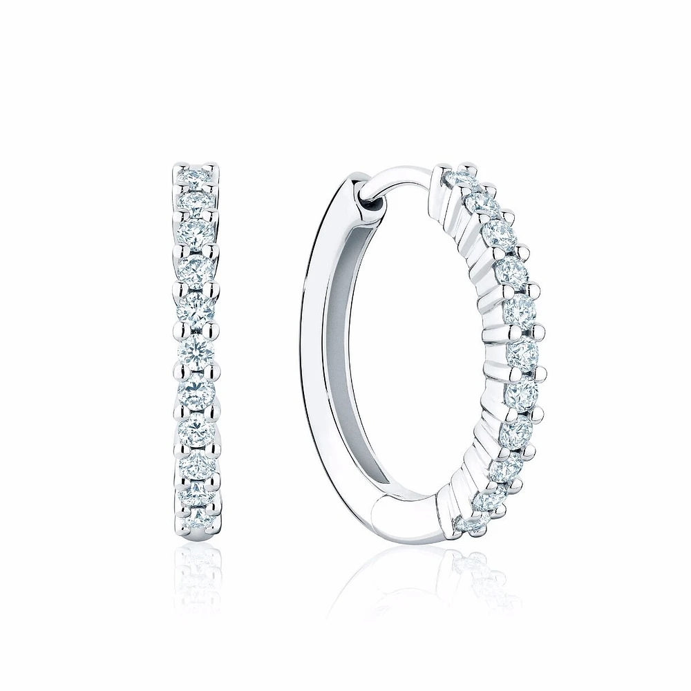 Diamond Hoop Earrings