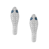 Diamond and Sapphire Snake Earrings