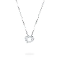 White Gold Diamond Heart Pendant for Kids