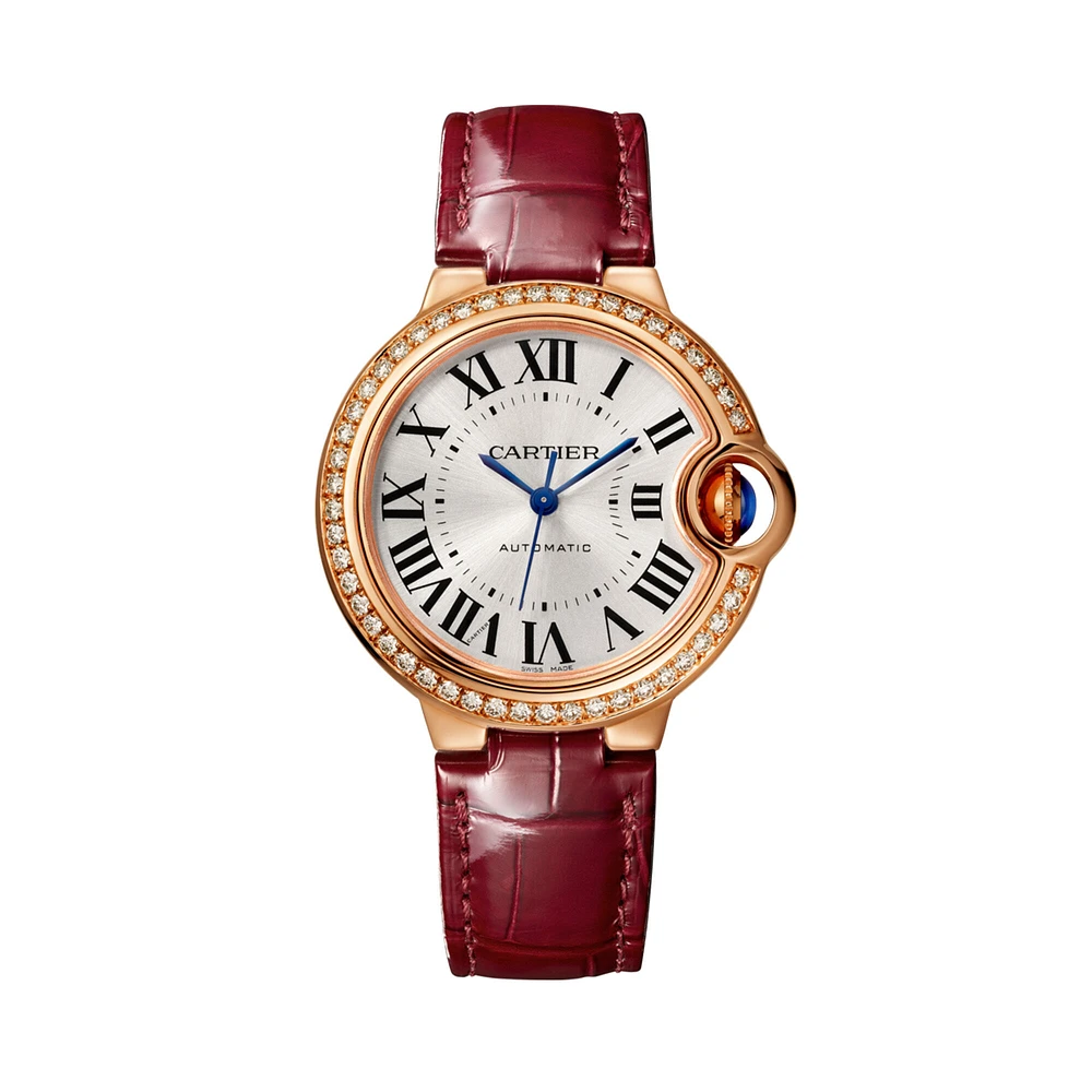 Ballon Bleu De Cartier Automatic 33 mm Rose Gold and Diamond