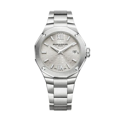 Riviera Quartz 36 mm Stainless Steel and Diamond