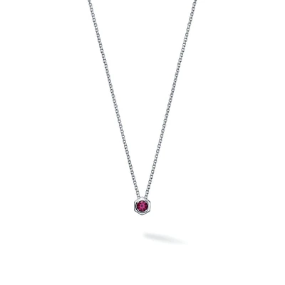 Rhodolite and Silver Pendant