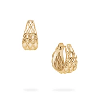 Yellow Gold Serpent Hoops, 15MM