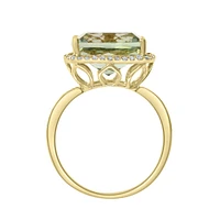 Yellow Gold and Green Quartz Ring