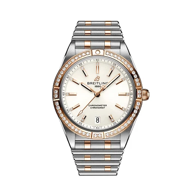 Chronomat Automatic 36 mm Stainless Steel, Red Gold and Diamond