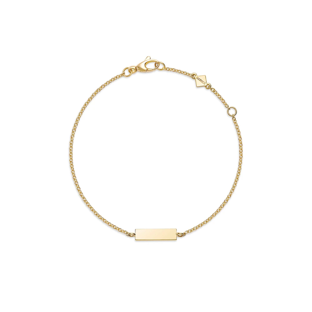 Baby Yellow Gold Bar Bracelet