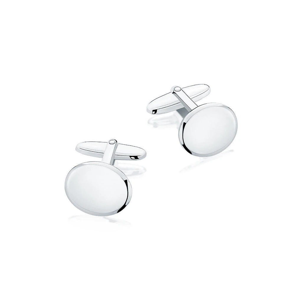 Oval Polished Cufflinks