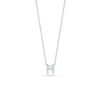 Tiny Treasures Love Letter H White Gold and Diamond Pendant