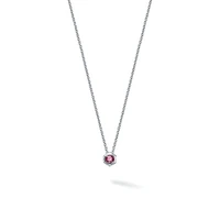 Pink Tourmaline and Silver Pendant