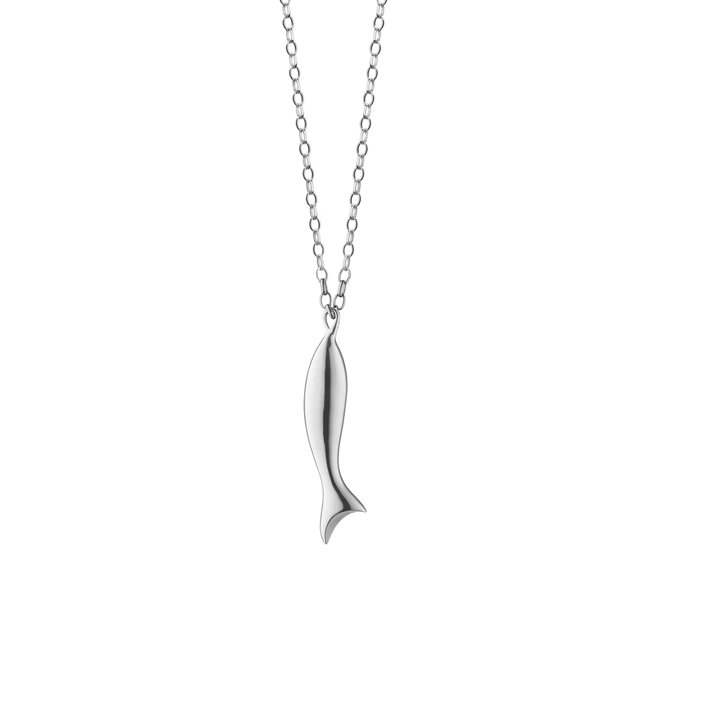 Classic Charm Silver Perserverance Fish Pendant