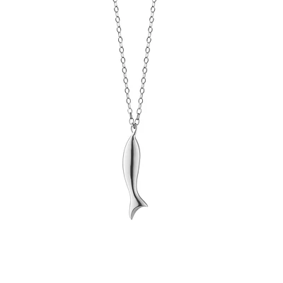 Classic Charm Silver Perserverance Fish Pendant