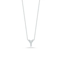 Tiny Treasures Love Letter Y White Gold and Diamond Pendant