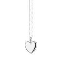 Classic Lockets Silver and White Sapphire Heart Pendant