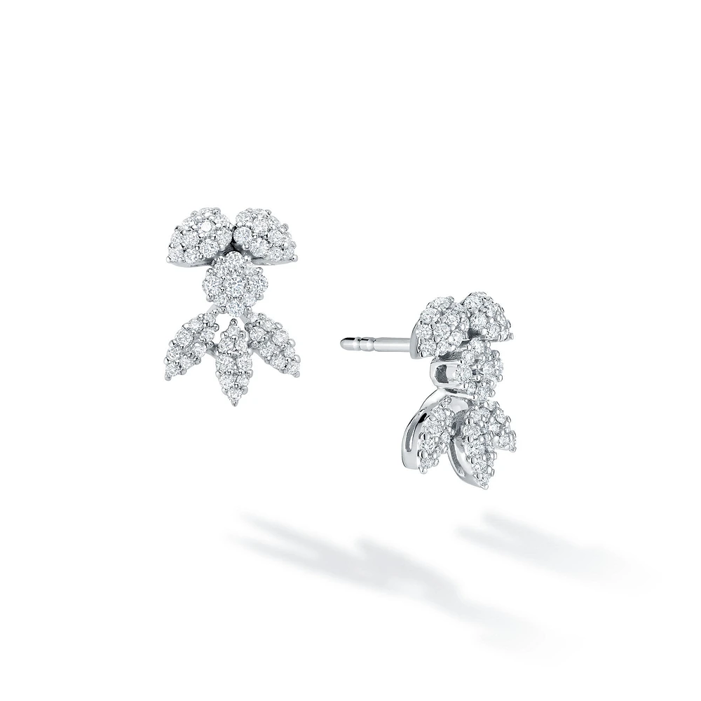 Diamond Snow Angel Earrings, Small