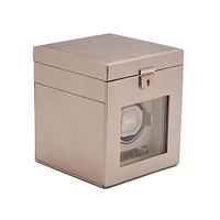 Palermo Rose Gold 1 Piece Watch Winder with Jewellery Storage