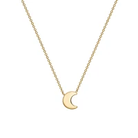 Yellow Gold Moon Pendant for Kids