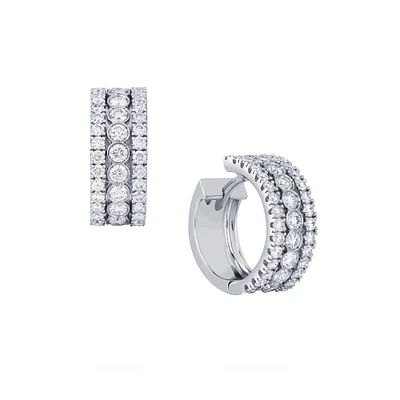 Diamond Huggie Earrings