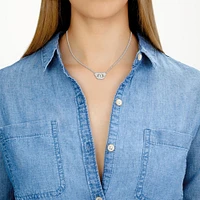 Menottes R8 White Gold and Diamond Pavé Necklace