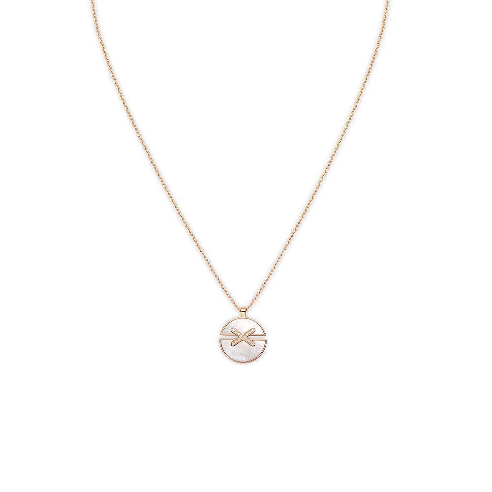 Jeux De Liens Harmony Medium Rose Gold, Mother-of-Pearl and Diamond Pendant
