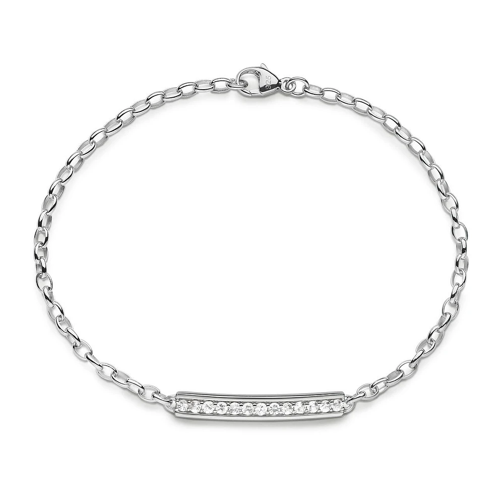 Petite Poesy Carpe Diem Silver and Sapphire Bracelet