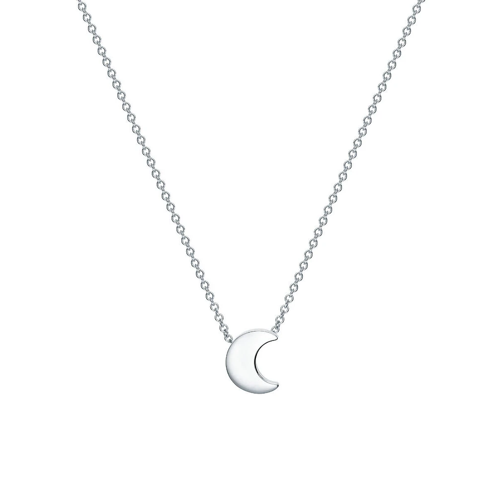 Silver Moon Pendant for Kids