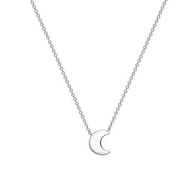 Silver Moon Pendant for Kids