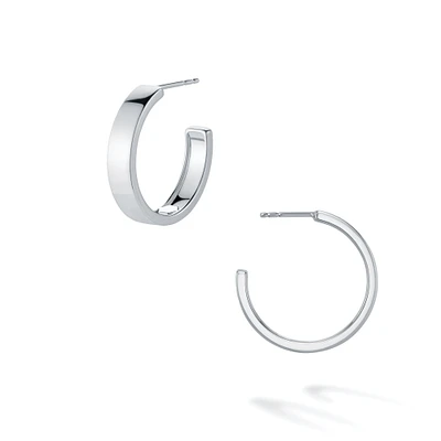 20MM Bold Sterling Silver Hoop Earrings