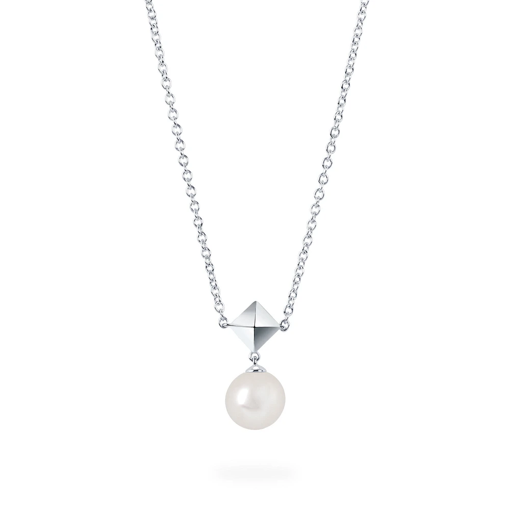 Freshwater Pearl and Stud Drop Pendant