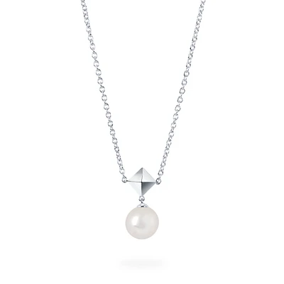 Freshwater Pearl and Stud Drop Pendant