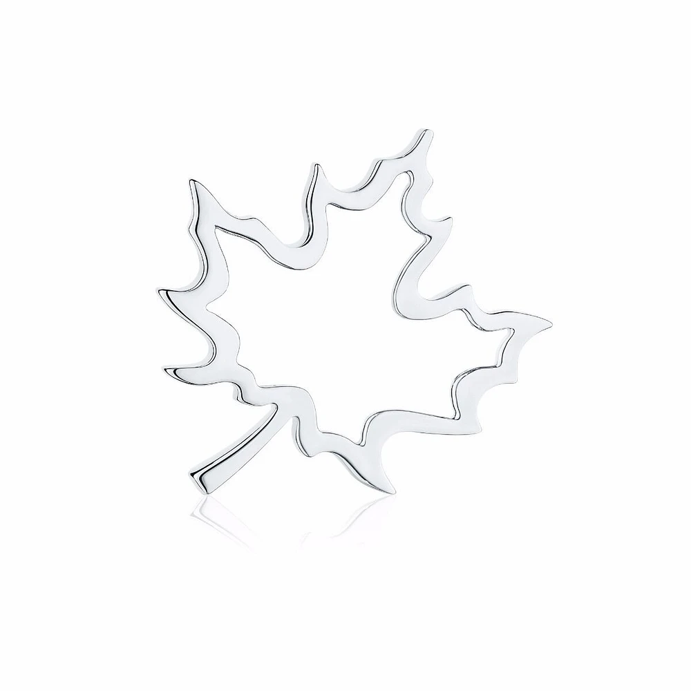 Maple Leaf Brooch, Sterling Silver