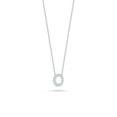 Tiny Treasures Love Letter O White Gold and Diamond Pendant