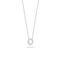 Tiny Treasures Love Letter O White Gold and Diamond Pendant