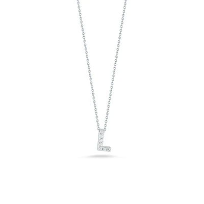 Tiny Treasures Love Letter White Gold and Diamond Pendant