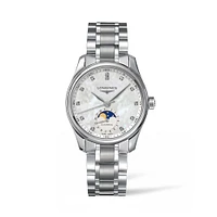 Master Automatic Moonphase 34 mm Stainless Steel and Diamond